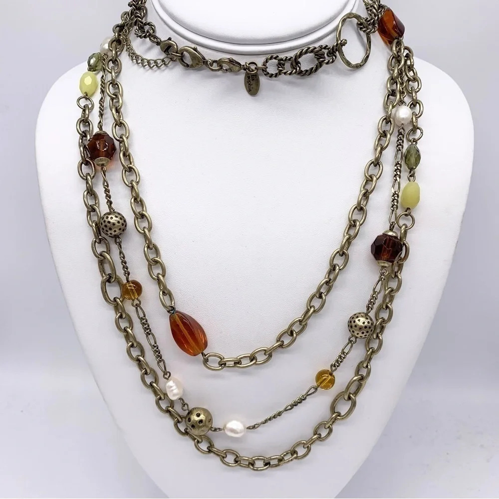 Lia Sophia Multi-Strand Beaded Necklace